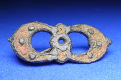 RARE Equal-Ended Roman Enamelled Bronze Plate Brooch, 2nd-3rdC AD