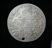 Queen Anne, Silver Shilling, 1707, After the Union with Scotland, Reverse