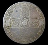 Queen Anne, Silver Crown, 1707, SEXTO, After the Union with Scotland, Reverse