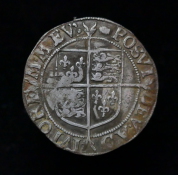 Elizabeth I, Silver Shilling, Tun Mint Mark, 6th Issue, 1592-5