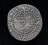 Elizabeth I, Silver Sixpence, 1567, Short Lion Initial Mark, London Mint