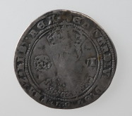 Edward VI, Silver Sixpence, Fine Issue, Tun MM, 1551-53