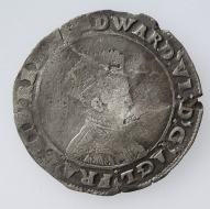 Edward VI Shilling y Mint Mark 1551 obverse