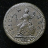 George I, Second Issue Farthing 1719, Small Lettering, Reverse