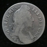 William III Silver Shilling, EXETER Provincial Mint, 1696, SCARCE, Obverse