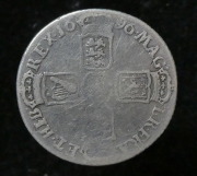 William III Silver Shilling, EXETER Provincial Mint, 1696, SCARCE, Reverse