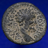 Septimius Severus, Lydia, Acrasus, AE20, Asklepios, AD193-211