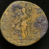 Hadrian, Orichalcum (Copper Alloy) Sestertius, Ceres Standing,  AD121-123, Rarely Seen