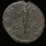 Hadrian, Copper As, Salus Feeding Snake, AD 128