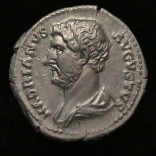 Hadrian, Silver Denarius, Rome, Clementia, Left facing, AD 132-134