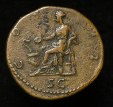 Hadrian, Brass Dupondius, Rome, Salus, AD127
