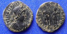 Theodosius II & Honorius Follis Constantinople Mint