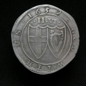 Commonwealth, Silver Halfcrown, 1652, Sun MM, RARE