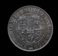 Victoria, Silver Shilling, Old Bust, 1899, Reverse