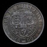 Victoria, Silver Shilling, Old Bust, 1899, Reverse