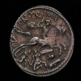 P Fonteius P.F. Capito Silver Denarius 55BC