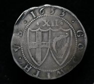 Commonwealth, Silver Shilling, 1653, Sun MM, RARE