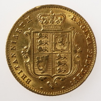 Victoria, Half Gold Sovereign, Shieldback Rev, AEF 1861