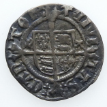 Henry VIII, Silver Halfgroat, 2nd Coinage, Young Portrait, Canterbury Mint, Cross Potance/T Mint Marks, 1532