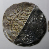 Norman, Henry I Silver Cut Halfpenny, Quadrilateral on Cross Fleury Type, Canterbury, 1100-1135, Obverse