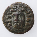 Larissa, Thessaly, AE Dichalkon, Larrisa Facing Left/Warrior,  c3rd Century BC, Obverse