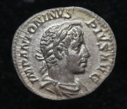 Elagabalus, Silver Denarius, Rome, AD 221-222, Sacrificing, Horned, Obverse