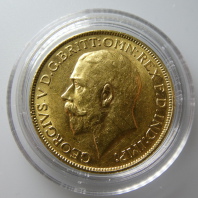 SPECIAL GIFT - KNOW A GEORGE? FULL GOLD SOVEREIGN DATED 1913, Obverse