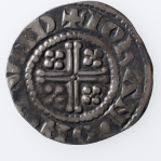 Henry II, Silver Voided Short Cross Penny, Iohan, London, Cl 1b, Reverse