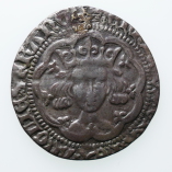 Henry V Silver Groat, Frowning Bust & Mullet on Right Shoulder, Plugged obverse