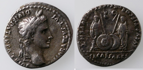 Augustus, Silver Denarius, Lugdunum, 2 BC-AD 12