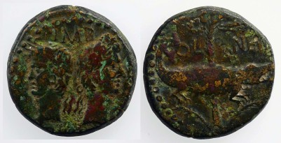 Augustus & Agrippa, AE As, Nemausus, 10-14 AD