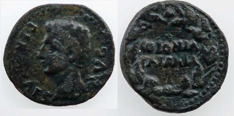 Augustus, AE 26, Spain, Colonia Patricia, 27 BC-14 AD