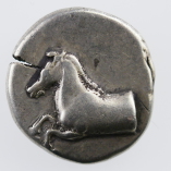 Thessaly, Skotussa, Silver Drachm, Horse/Grain, 465-460BC - RARE, Obverse