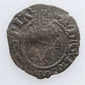 Henry VIII, Silver Sovereign Penny, 2nd Coinage, Durham Mint, Trefoil Initial Mark, Bp. Wolsey, c1529