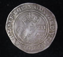 Edward VI Shilling y Mint Mark 1551 obverse