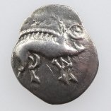 Corieltauvi Tribe, Crown Proto Boar Type Silver Unit, 1st Century Obverse