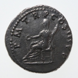 Trajan, Silver Denarius, Vesta Seated, Rome, AD 100 reverse