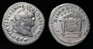 Titus as Augustus, Silver Denarius, Square Seat Draped, Rome Mint, AD 80