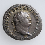 Titus as Augustus, Silver Denarius, Kneeling Captive, Rome Mint, AD79, Obverse