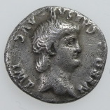 Nero, Silver Denarius, Rome, Virtus Helmeted Obverse