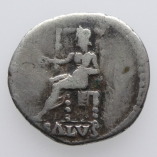 Nero, Silver Denarius, Salus Seated, AD 66-67 Reverse