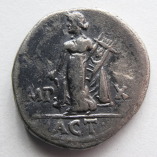 Augustus, Silver Denarius, Lugdunum, Apollo, 15-13 BC, R