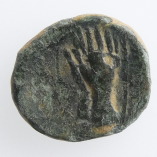 Ionia, Smyrna, AE Apollo/Hand in Caestus, 75-50BC, R