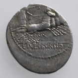 L. Julius Bursio, Silver Denarius, Man/Victory, 85 BC, R