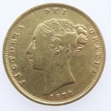 Victoria, Gold Half Sovereign, Young Head, Shield Back, 1872 O