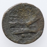 Post-Reform Anonymous Issue, AE Sextans, Mercury/Galley, 211-206BC, R