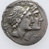 Mn. Fonteius, Silver Denarius, Dioscuri/Galley, 108-107BC, O