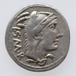 Thorius Balbus, Silver Denarius, Juno Sospita/Bull, 105BC, O