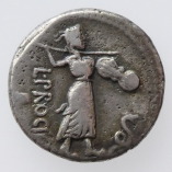 C. Procilius, Silver Denarius, Jupiter/Juno Sospita, 80BC, R