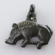Viking, Bronze Wild Boar Pendant, AD 950-1030